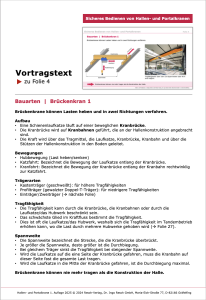 Brückenkrane können nie mehr tragen als die Konstruktion der Halle.